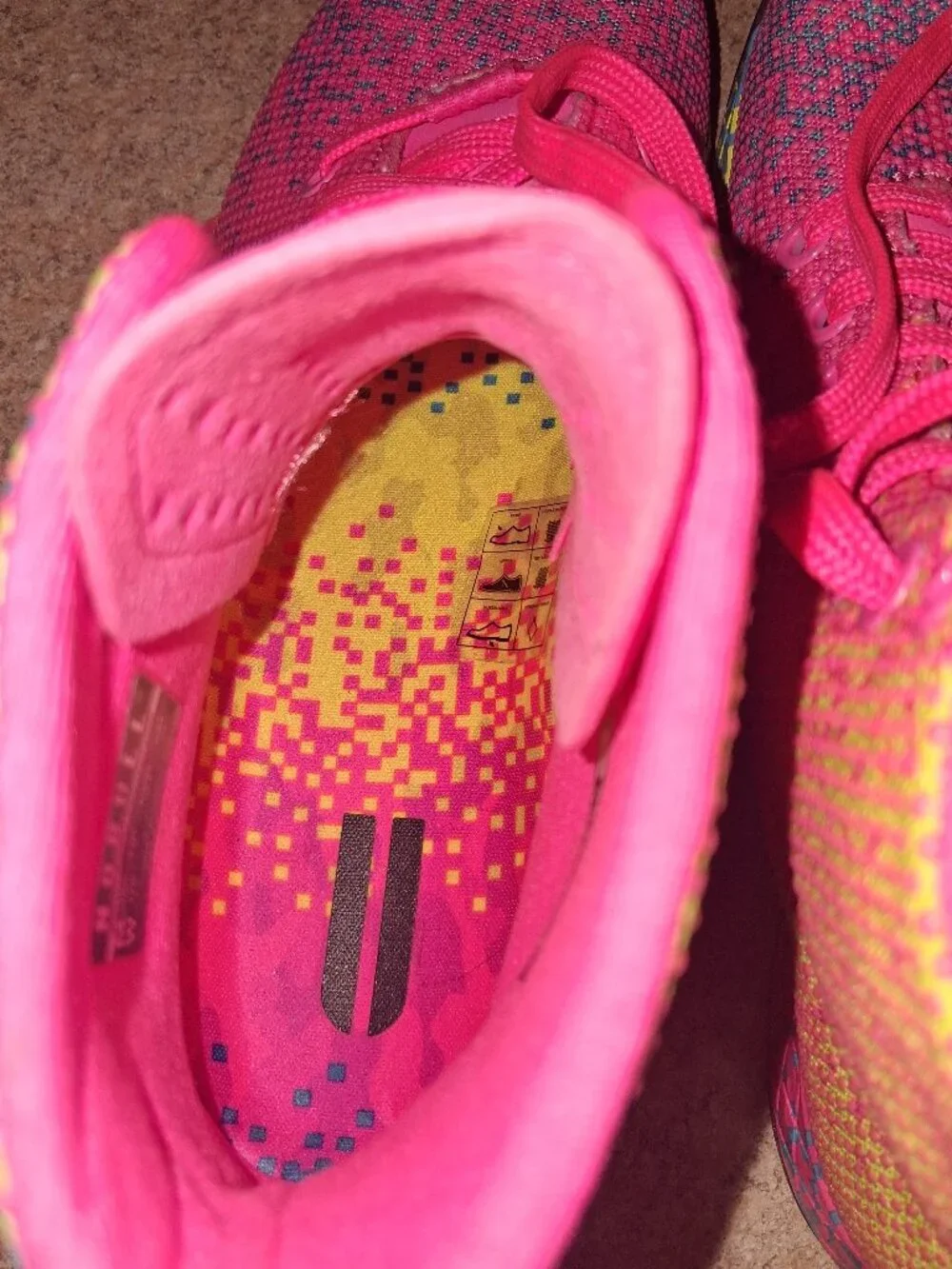 NOBULL Outwork High-Top Neon Pink Glitch Trainers